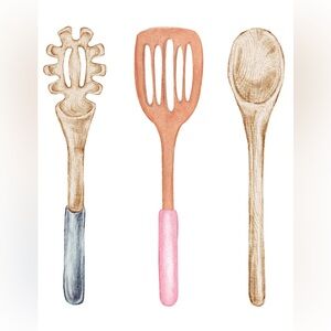 Watercolor Kitchen Utensil Art Prints